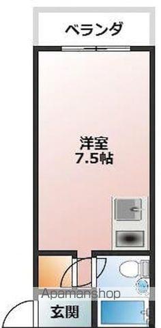 ロイヤルコーポ新通(ワンルーム/3階)の間取り写真