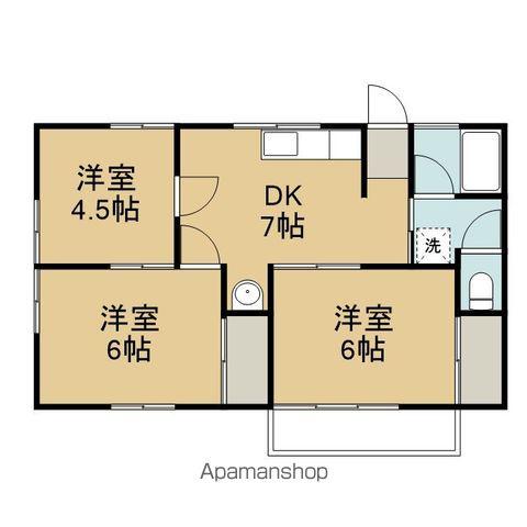 ドミール・アキB(3DK/2階)の間取り写真