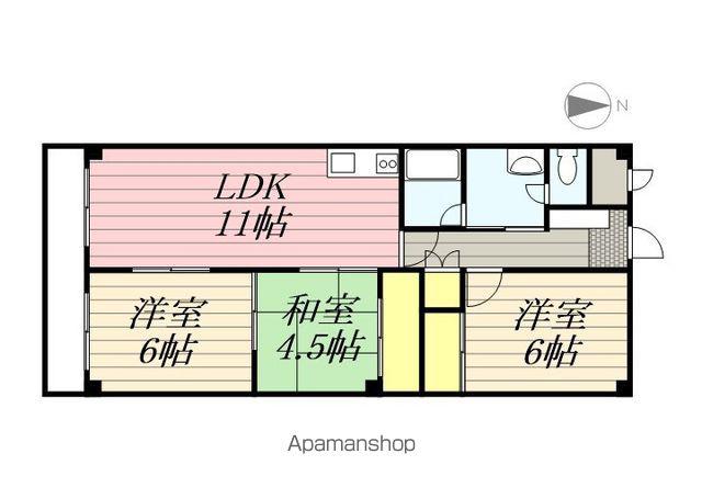 エクセルJUN(3LDK/2階)の間取り写真