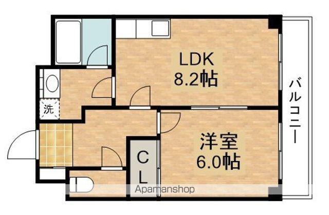 アムール西野(1LDK/4階)の間取り写真