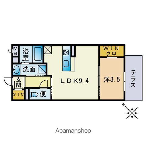 GD OHASHI APARTMENT(1LDK/2階)の間取り写真