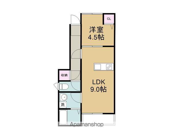 ルミウス延喜(1LDK/1階)の間取り写真