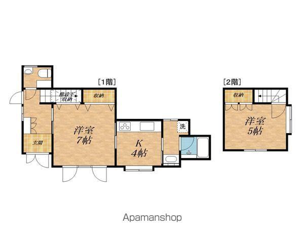 長野県伊那市 2階建 新築(2DK)の間取り写真