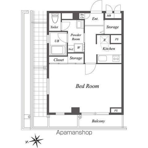 エクセラン池袋(1K/4階)の間取り写真