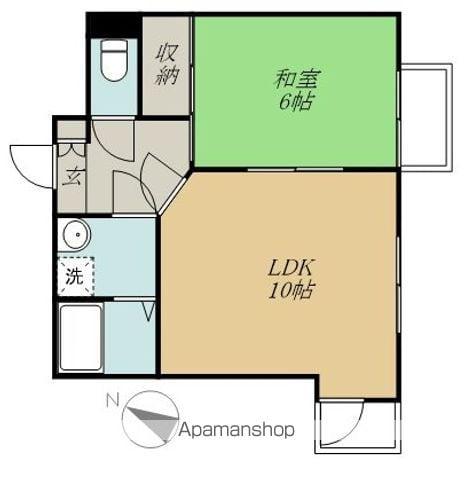 KS宮城野(1LDK/3階)の間取り写真
