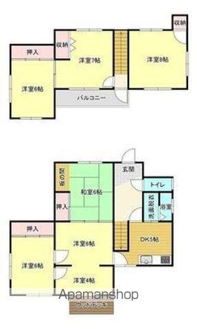 名鉄広見線 西可児駅 徒歩25分 2階建 築52年(7DK)の間取り写真
