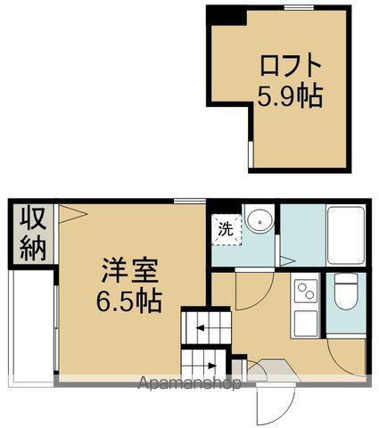 ラフェリオ東仙台(1K/1階)の間取り写真