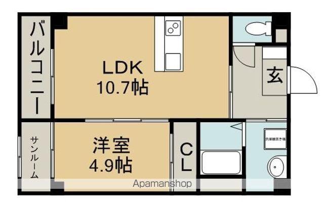 ベリアス レイン(1LDK/3階)の間取り写真