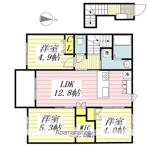 サザンローレル(3LDK/2階)の間取り写真