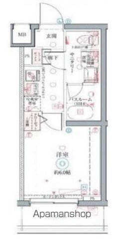 CREVISTA井荻(1K/4階)の間取り写真