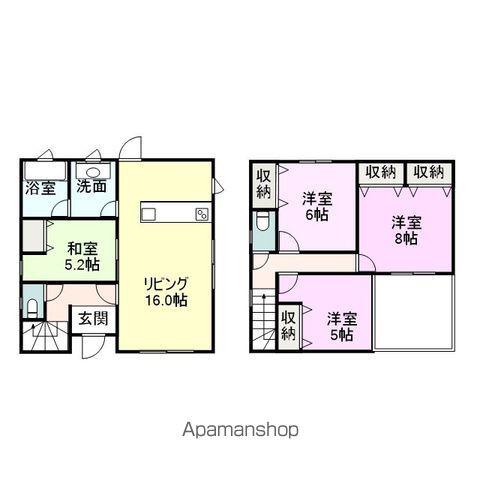 和歌山県紀の川市 2階建 築1年(4LDK)の間取り写真