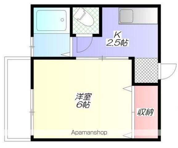 コーポ明日香(1K/1階)の間取り写真