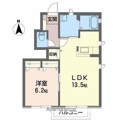 コートメリッサA(1LDK/1階)の間取り写真