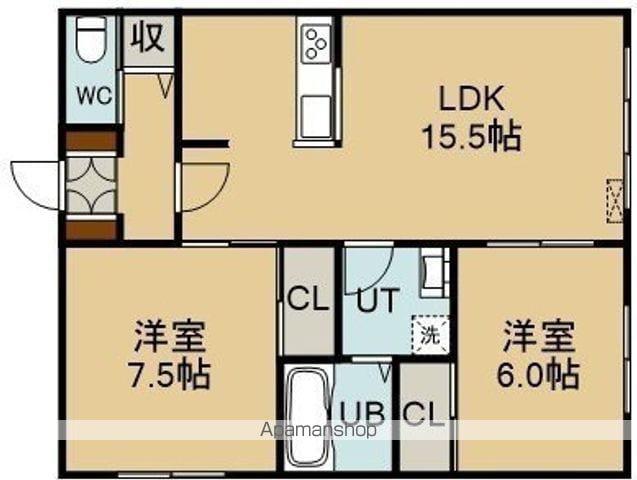KOSAAJU(2LDK/2階)の間取り写真