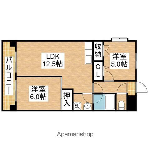 七福マンション(3DK/3階)の間取り写真