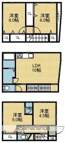 近鉄大阪線 鶴橋駅 徒歩3分 3階建 築11年(4LDK)の間取り写真