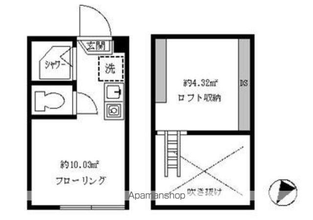 フェリスティアラ(ワンルーム/1階)の間取り写真
