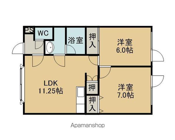 メゾンドグラース(2DK/1階)の間取り写真