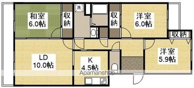 KSB木之庄(3LDK/4階)の間取り写真
