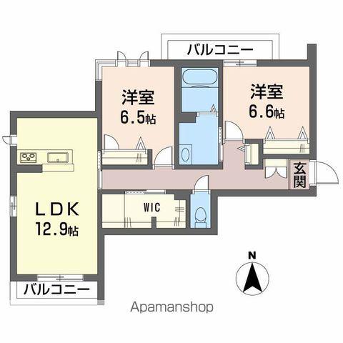ユキコート椿(2LDK/2階)の間取り写真
