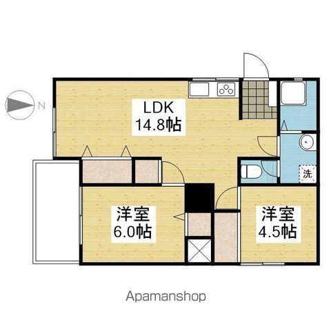 スミタスヴィレッジ空港通Ⅰ(2LDK/2階)の間取り写真