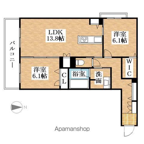 セリシール ビジュ(2LDK/2階)の間取り写真