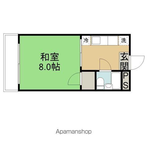 シャルム小野(1K/4階)の間取り写真