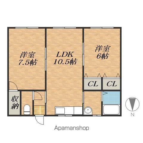札内桂町569−94貸家(2LDK)の間取り写真