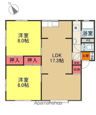 グリーンハイツエイト(2LDK/1階)の間取り写真
