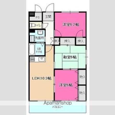 ソレーユ五条壱番館(3LDK/3階)の間取り写真