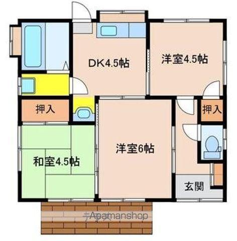日豊本線 日向住吉駅 徒歩7分 1階建 築25年(3K)の間取り写真