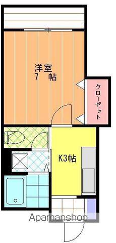 東一万ビル(1K/4階)の間取り写真