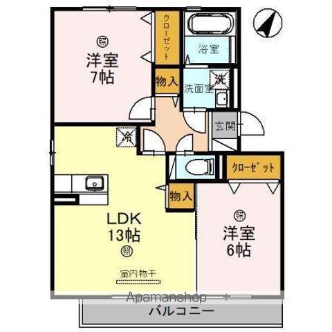 グレイスコート(2LDK/3階)の間取り写真