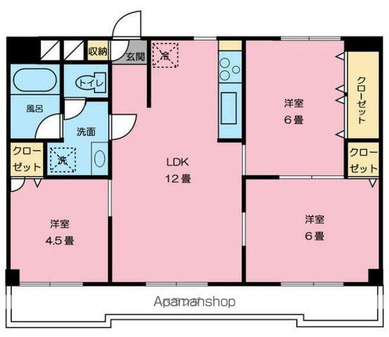 ファーストエバ-グリーンビルディング(3LDK/2階)の間取り写真