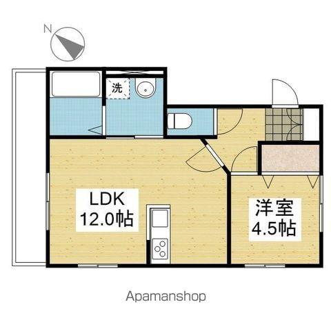 MKO中須賀C棟(1LDK/1階)の間取り写真