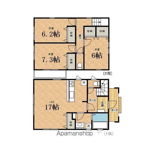 中央本線 豊田駅 徒歩12分 2階建 築1年(3LDK)の間取り写真