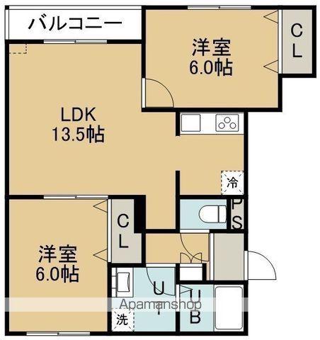 FIELD VILLAGE(2LDK/3階)の間取り写真