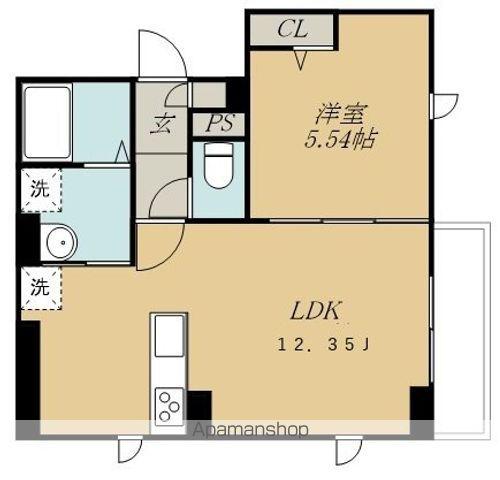 LUANA・AIR・RESIDENCE宮町(1LDK/2階)の間取り写真