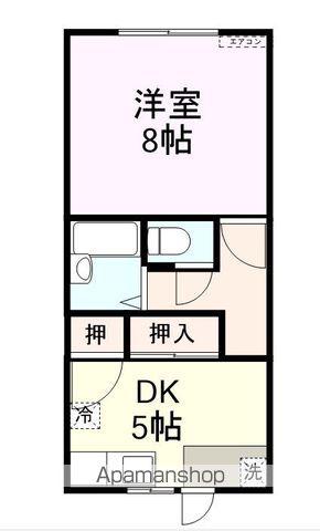 シェスタソラーレⅢ(1DK/2階)の間取り写真