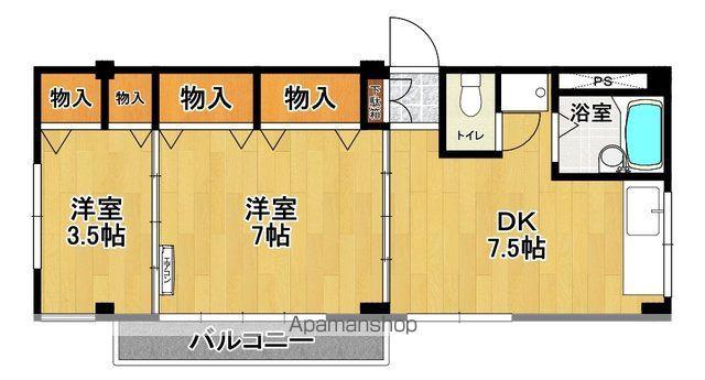 メゾンキャンパスⅡ(2DK/1階)の間取り写真