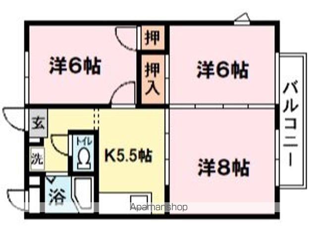 センチュリーパル(3K/1階)の間取り写真