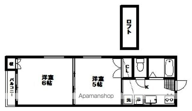 セラヴィ八幡(2K/2階)の間取り写真