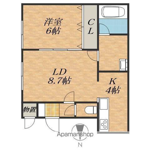 東8南22マンション(1LDK/1階)の間取り写真