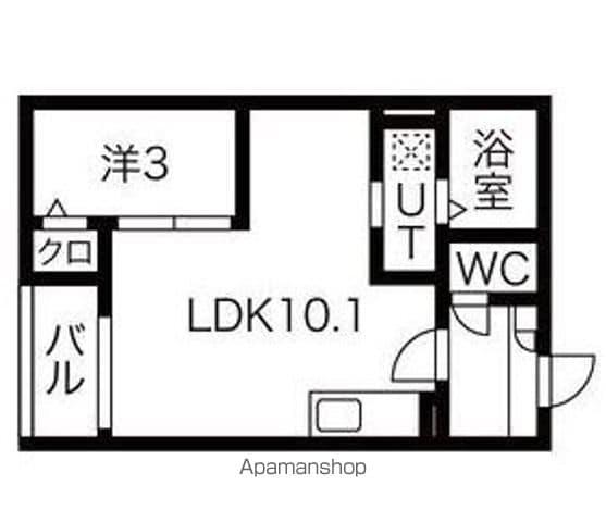 JACK SHINKAI Ⅰ(1LDK/1階)の間取り写真