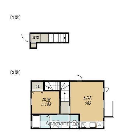 コンフォール萩野町Ⅰ(1LDK/2階)の間取り写真