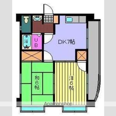 クエストコート(2DK/2階)の間取り写真