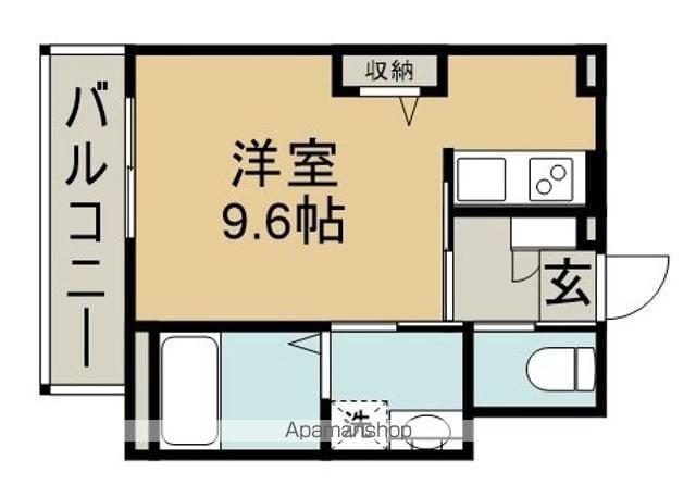 アルムブラン(ワンルーム/2階)の間取り写真