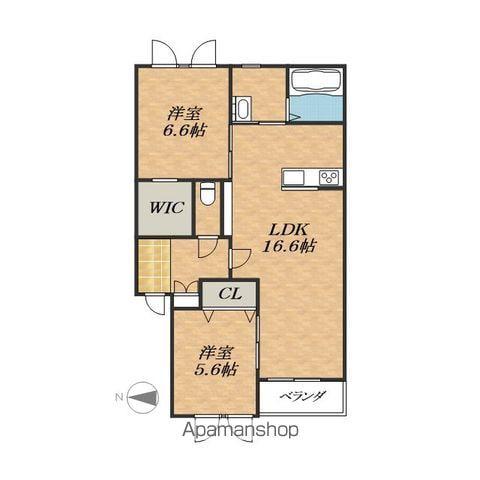 JAMS(2LDK/3階)の間取り写真