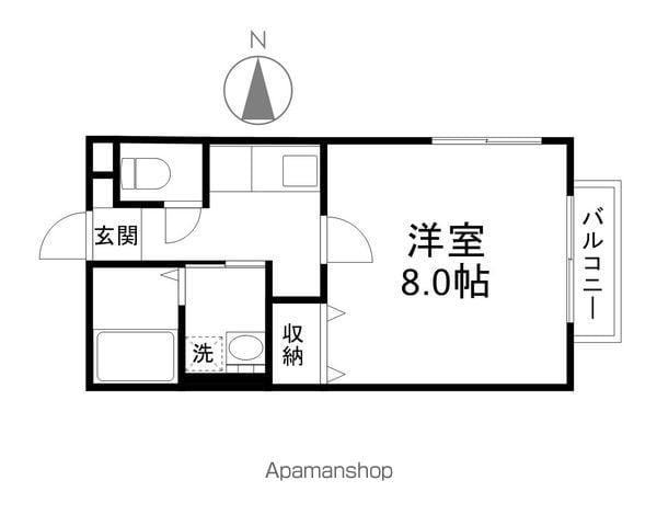 カーペンター21(1K/2階)の間取り写真