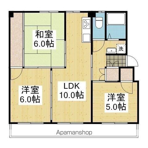 メゾン久米3号棟(3LDK/2階)の間取り写真